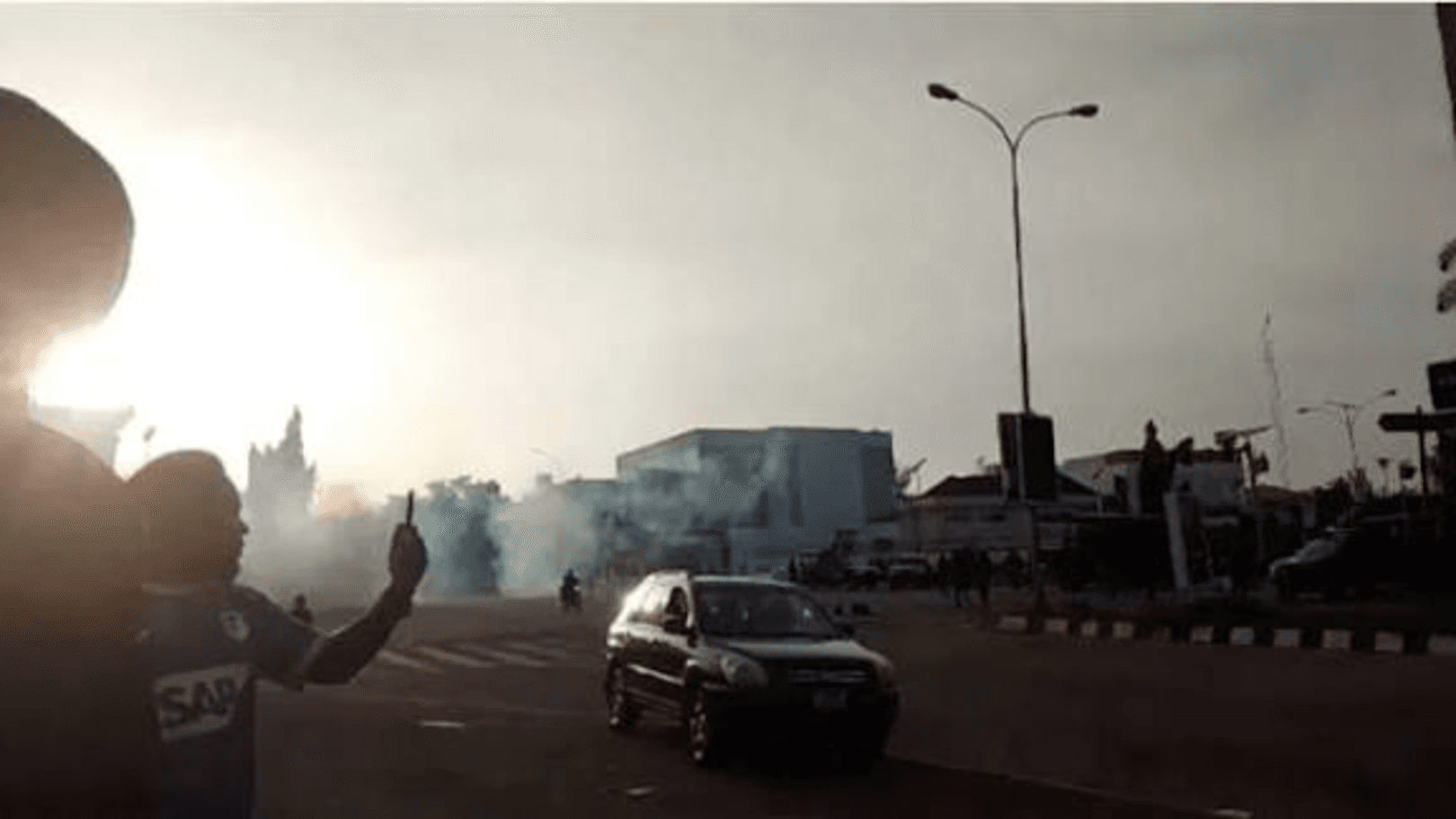Sowore, Others Flee as Police Fire Teargas (Video)
