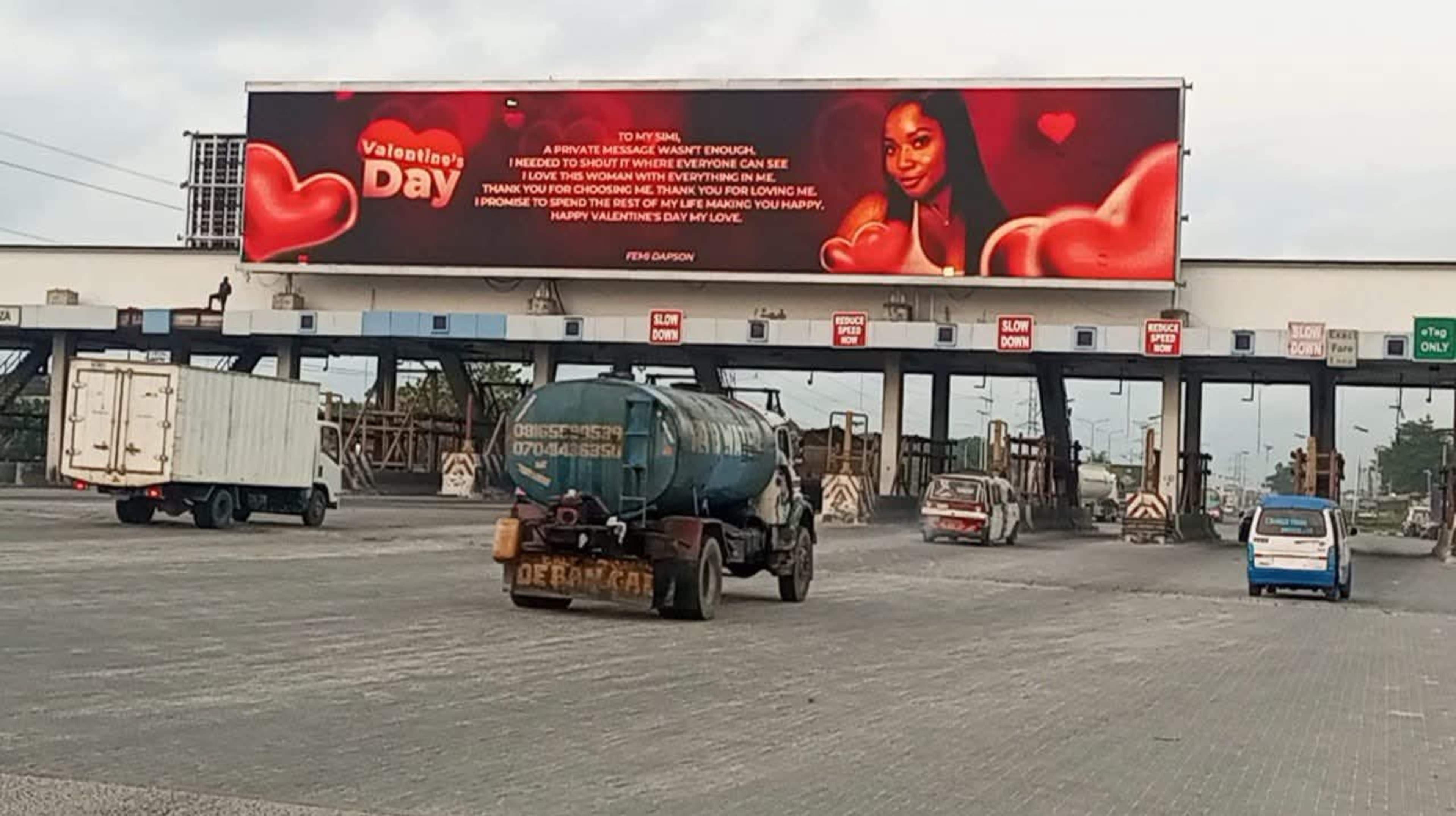 Nigerian Producer Declares Love on Lagos Billboards