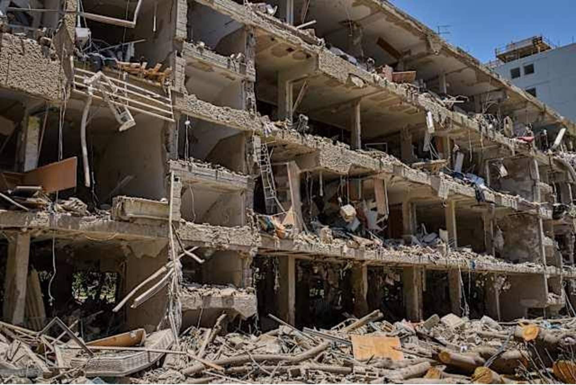 University Accommodation in Tehran Flattened by Missile Strike