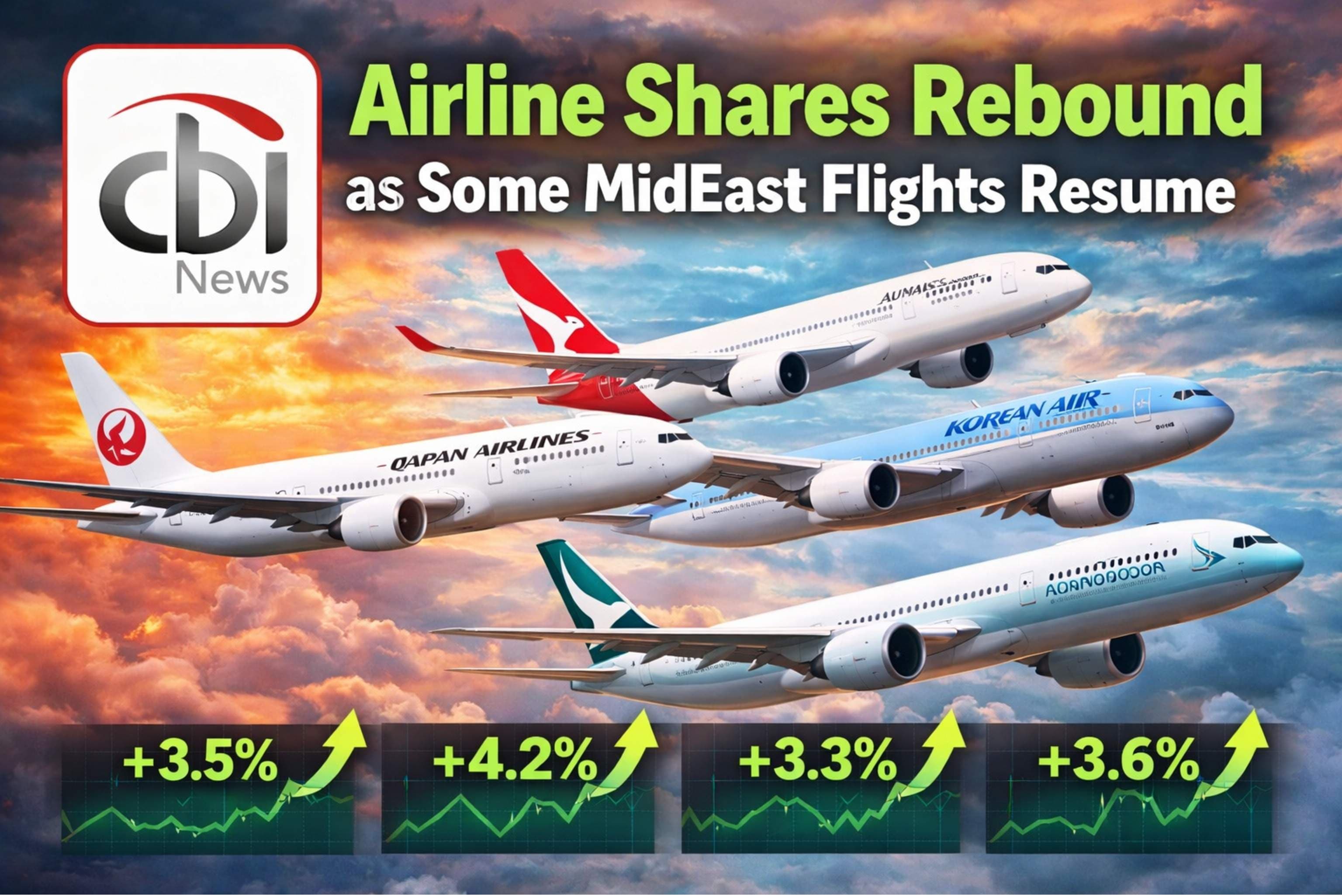 Airline Shares Rebound as Some MidEast Flights Resume