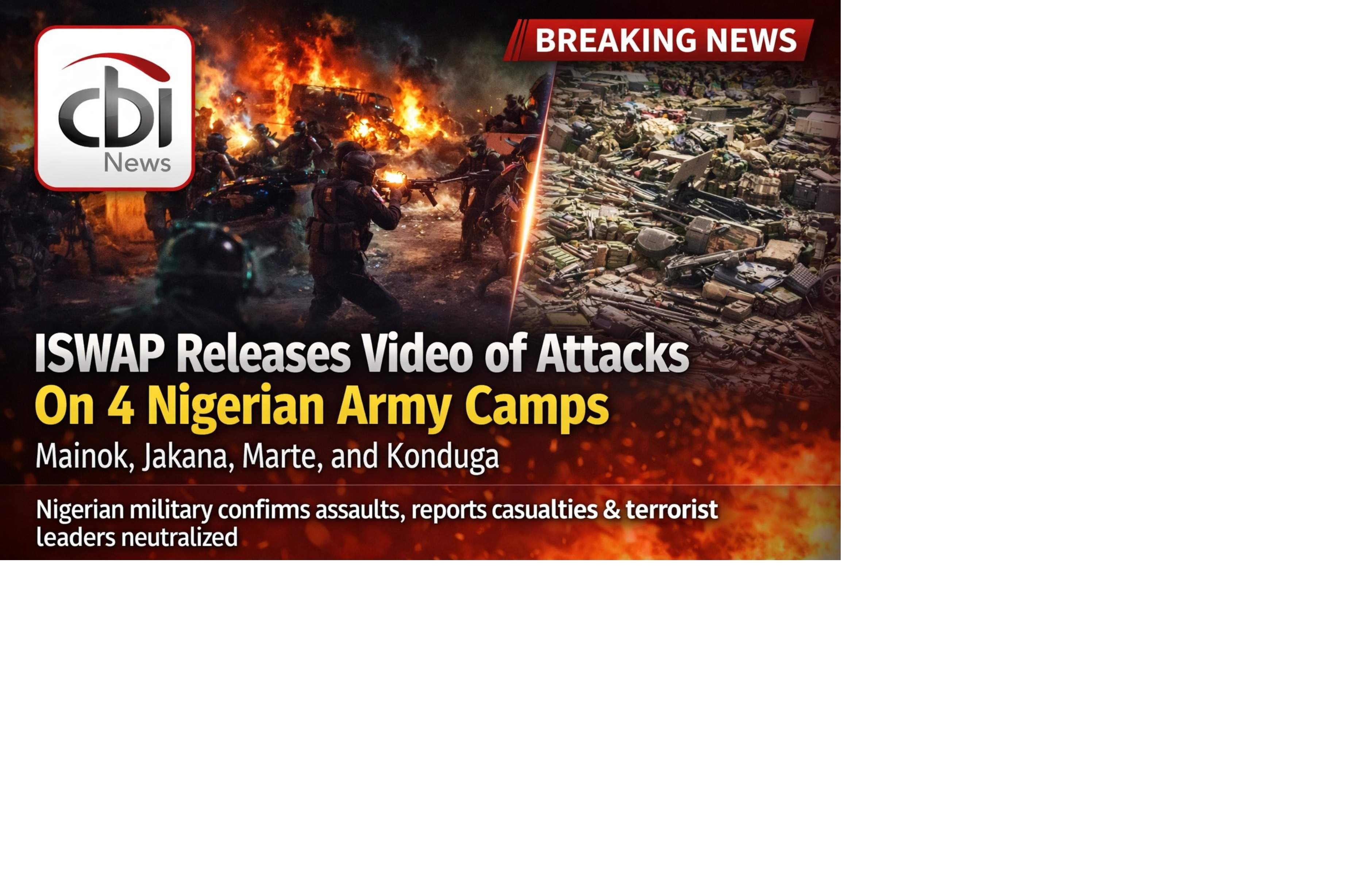 ISWAP Releases Video of Attacks on 4 Nigerian Army Camps (Video)