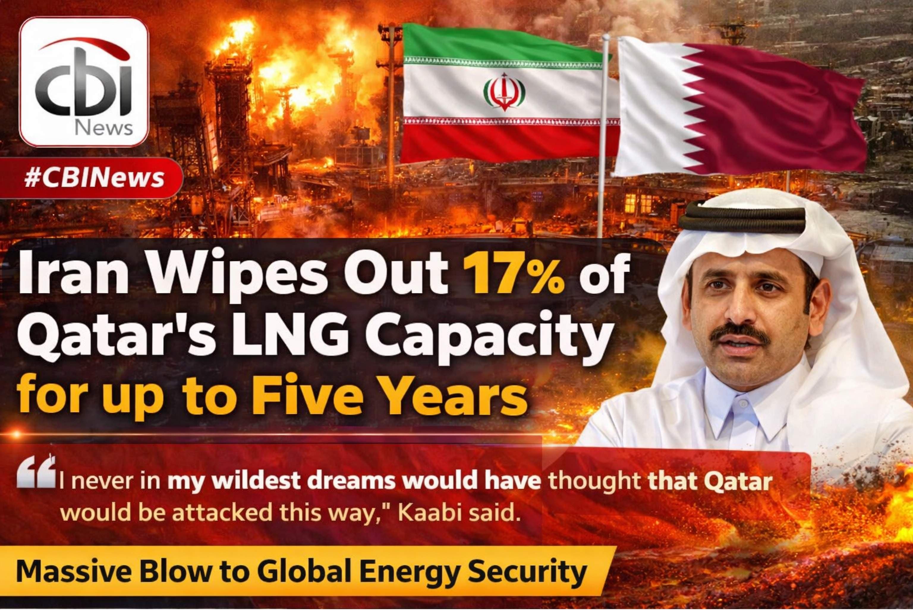Iran Wipes out 17% of Qatar’s LNG Capacity for up to Five Years