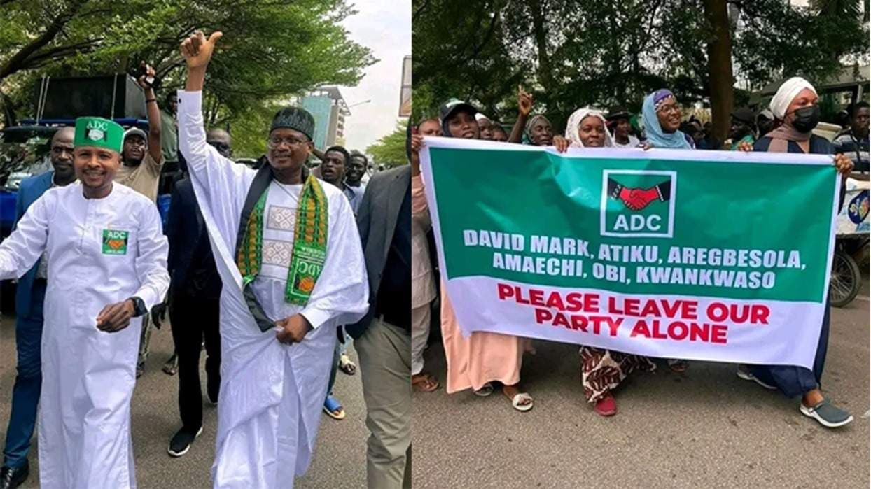 ADC Faction Protests at INEC HQ