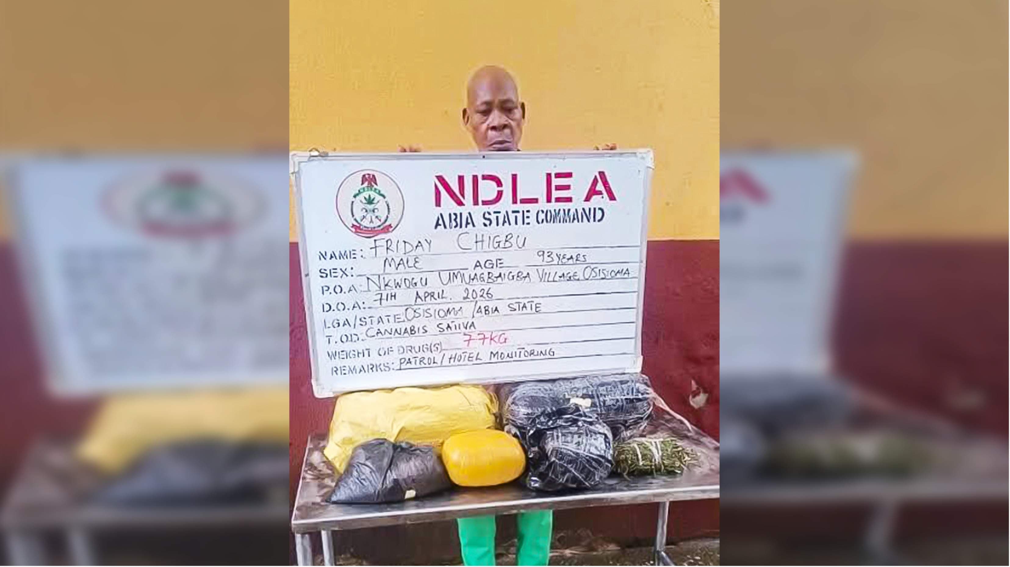 NDLEA Arrests 93-Year-Old, Doctor in Drug Crackdown