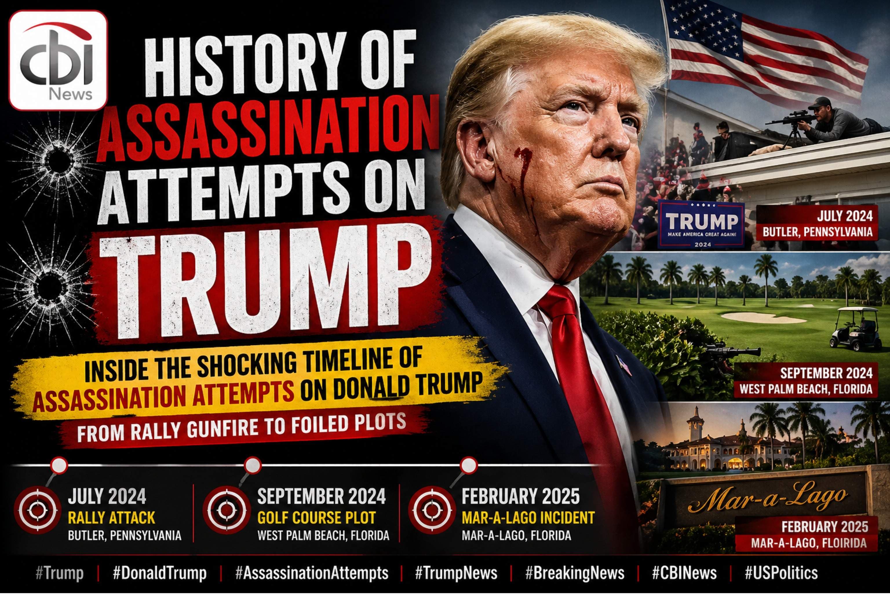 History of Assassination Attempts on Trump