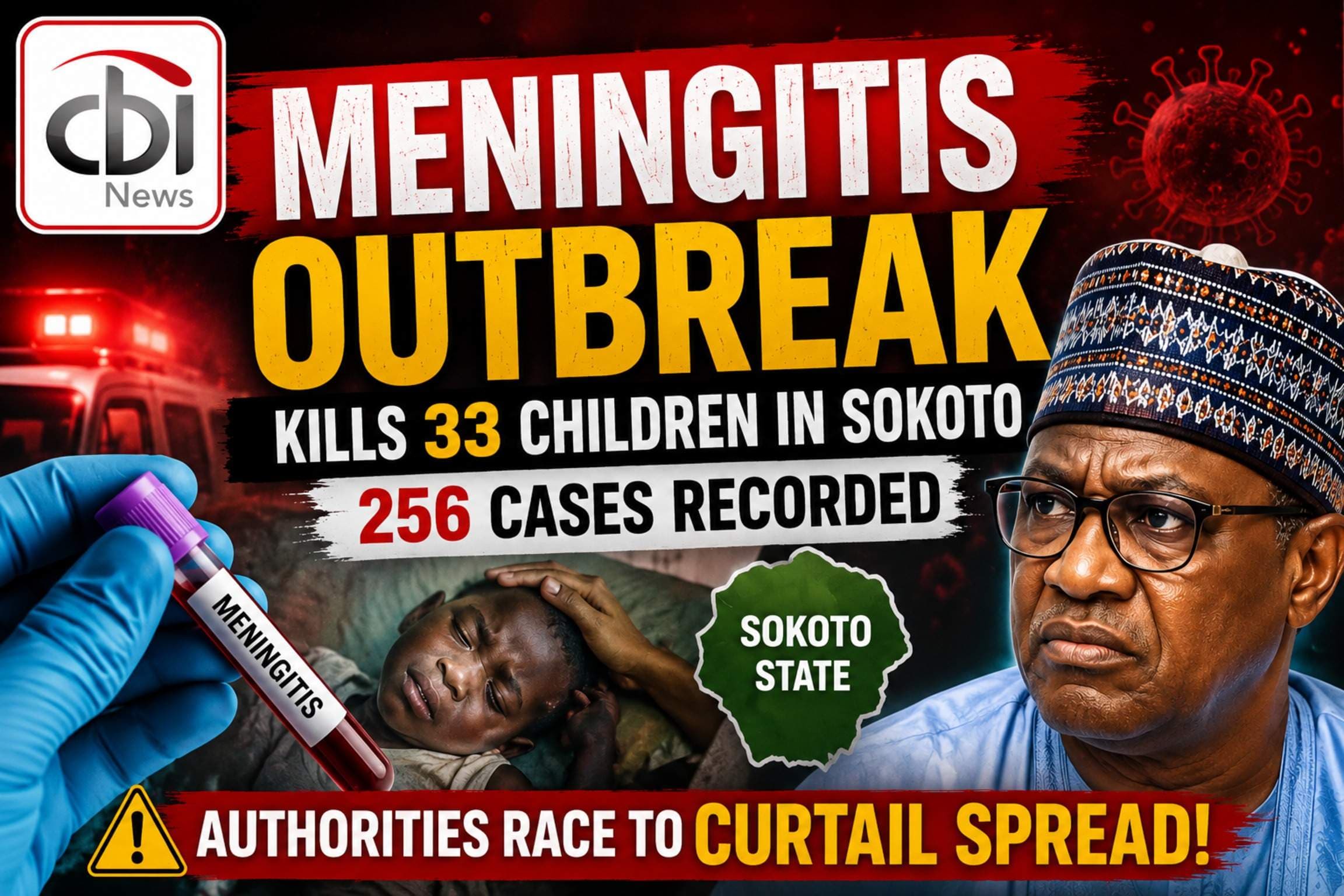 Meningitis Outbreak Claims 33 Children in Sokoto as 256 Suspected Cases Spark Health Emergency