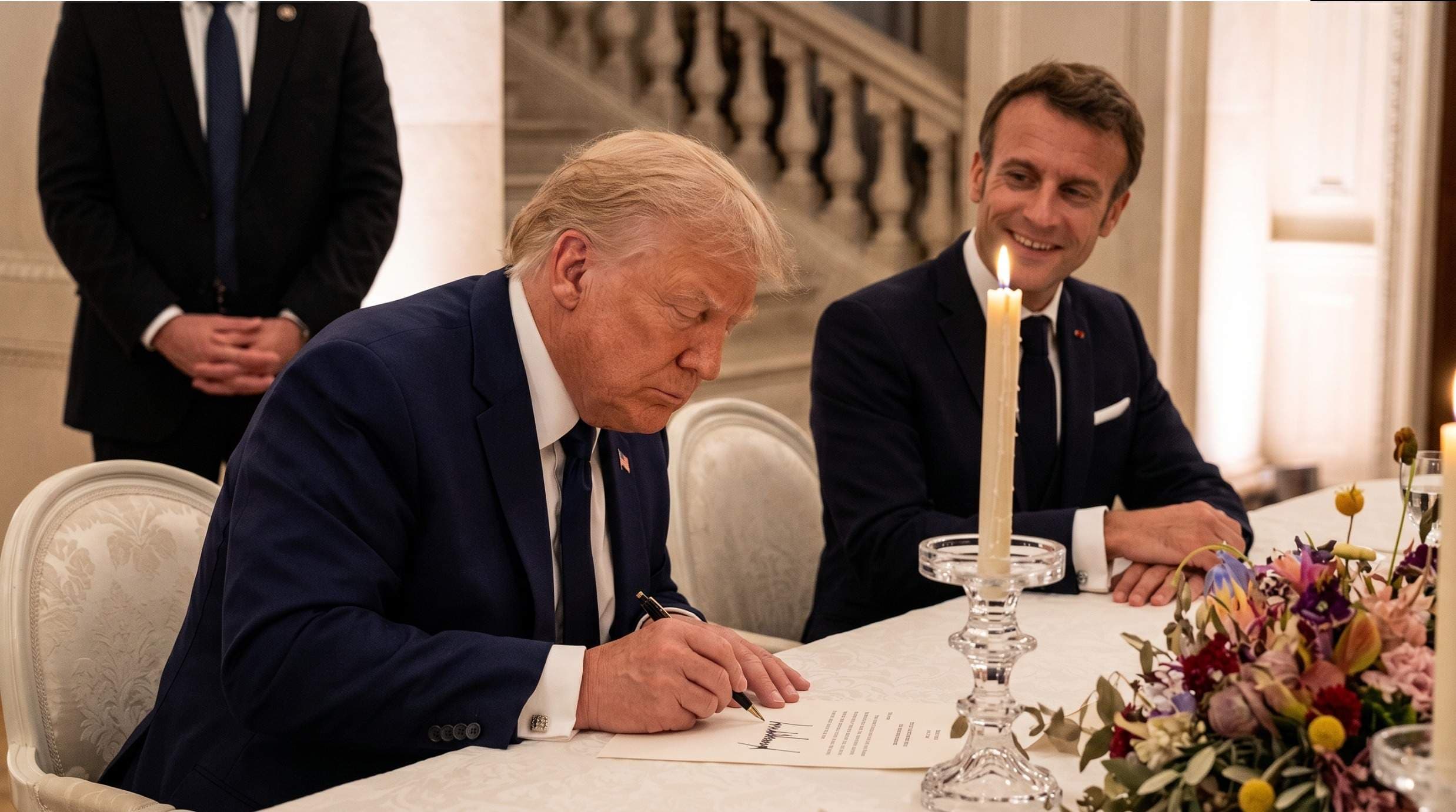 Trump and Pezeshkian Sign US-Iran Peace Deal at Versailles