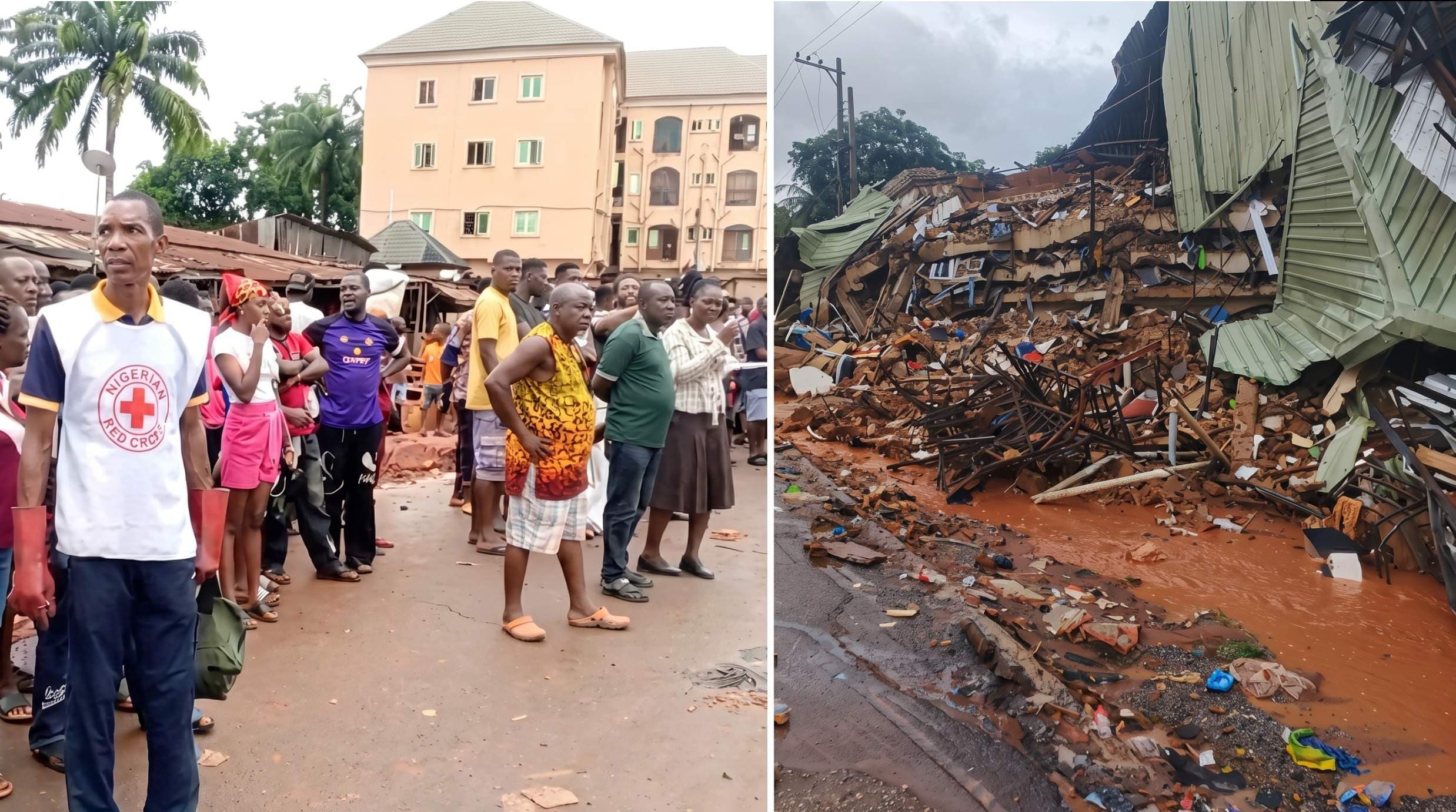 Anambra Lodge Collapse: one Dead, Rescue Ongoing in Oko