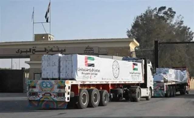 UAE Sends 663 Tonnes of Food and Shelter Aid Into Gaza