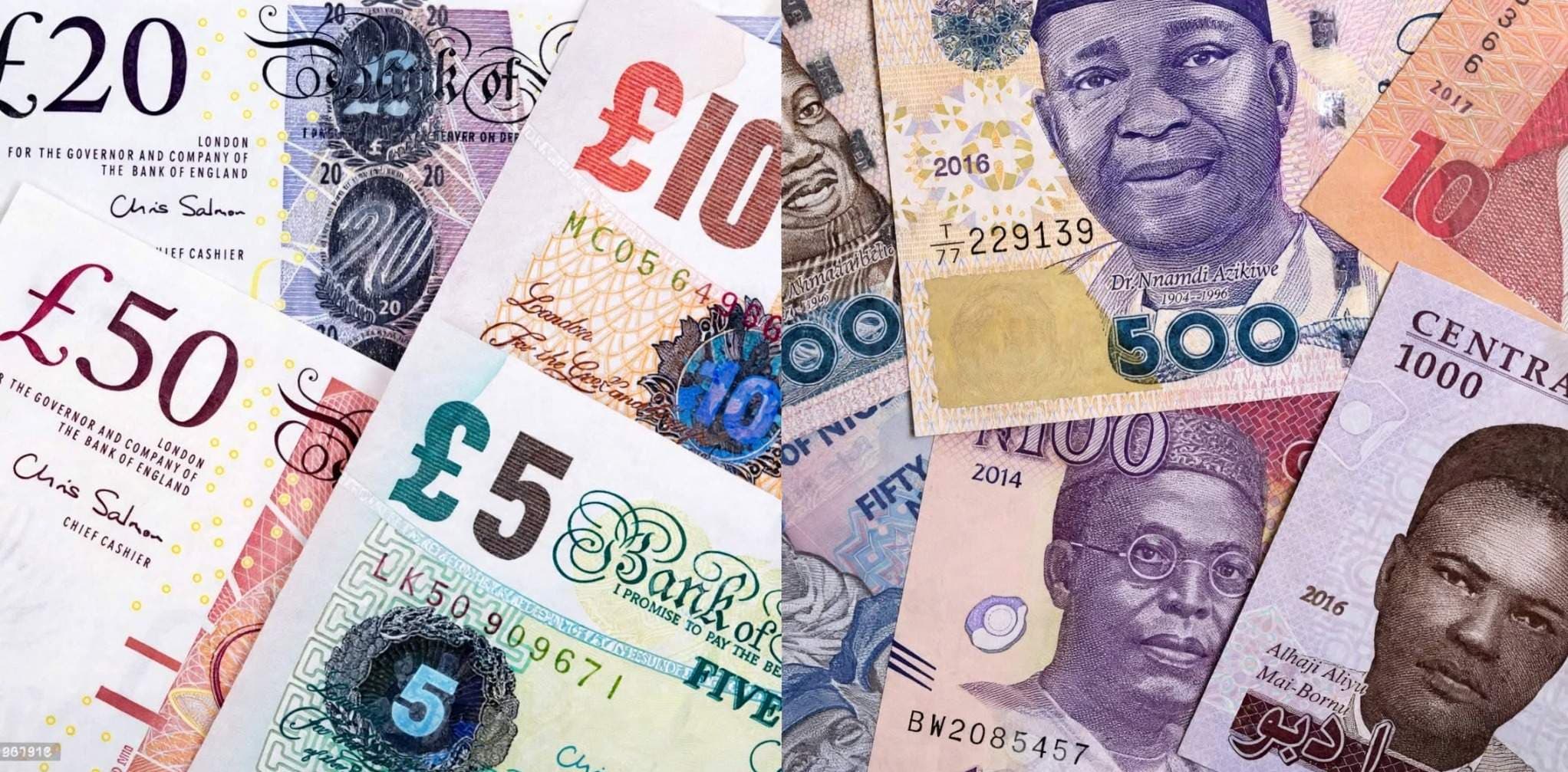Naira Gains Against Sterling, Trades at N1,800/£